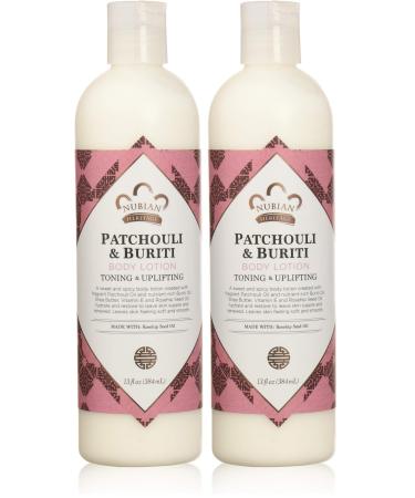 Nubian Heritage Body Lotion with Shea Butter and Rose Hips Lotion PATCHOULI & BURITI 13 fl oz (Pack of 2)
