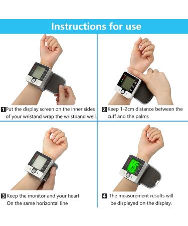 Wrist Blood Pressure Monitor with Heart Rate Tracking - Large LCD Display, Automatic Talking, Voice Alarm - Home BP Cuff Meter Kit for Health Care - Buy Online on GoSupps.com