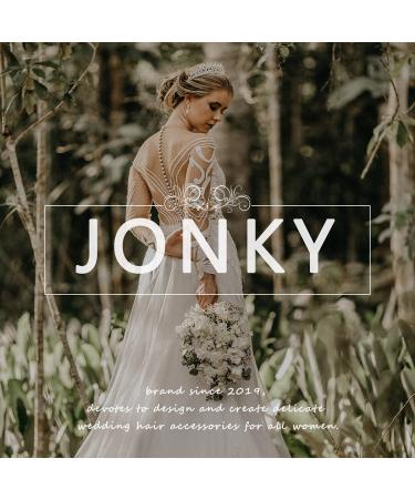 JONKY Bride Wedding Crystal Hair Comb Set - Rhinestone Bridal Hair Pieces for Women and Girls (Pack of 2, Gold) - Buy Online on GoSupps.com