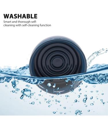 KMKO Ceramic Men's Shaving Mug Bowl Cup Thread Bottom Wide Mouth for Shave Brush and Shaving Soap Dark Blue - Buy Online on GoSupps.com