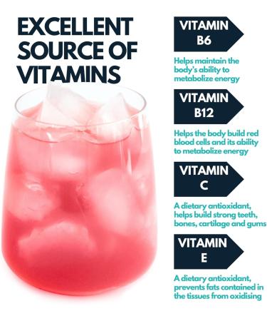  Hydration Vitamin-Rich Water Enhancer Powder Mix - Raspberry & Watermelon Flavor - 25 servings - Sugar-Free All-Natural Source of Vitamin C E B6 B12 - Buy Online on GoSupps.com