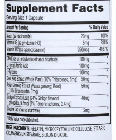 365 by Whole Foods Market Think Smart with B Vitamins Amino Acids Ginkgo Asian Ginseng Gotu Kola & Choline 120 Capsules 120 Count (Pack of 1) - Buy Online on GoSupps.com