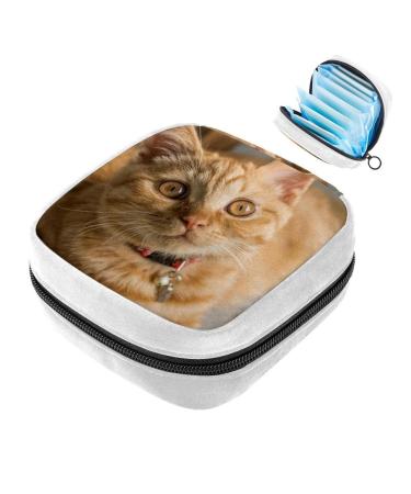 GIAPB Sanitary Napkin Storage Bag Period Bag Tampon Bag Makeup Bag Pad Pouch Big Eyes Animal Cat Color1516