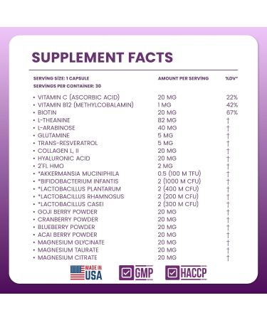 Chewable Akkermansia Probiotic and Prebiotic Supplement NOVO 2.0 with HMO Supports Gut and Oral Microbiome Supplements for Digestive Health and Skin Vitality Targeted Delivery 30 Tablets - Buy Online on GoSupps.com