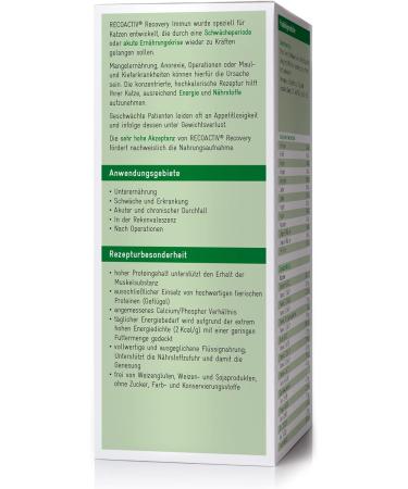 Buy Recoactiv Recovery Immune for Cats - High-Caloric Diet for Weight Gain & Nutritional Restoration (280 ml) - Ideal for Malnutrition & High Energy Needs - Buy Online on GoSupps.com