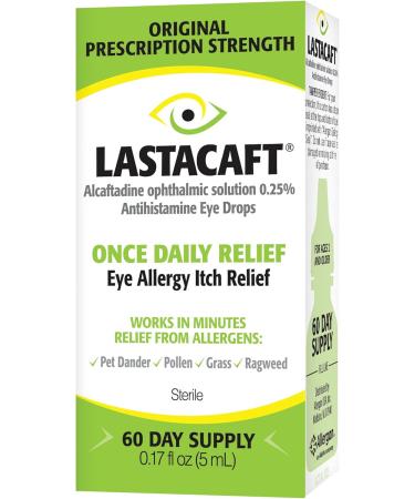 Lastacaft Once Daily Eye Allergy Itch Relief Drops 0.17 fl oz (5 mL) 1 Count - Buy Online on GoSupps.com