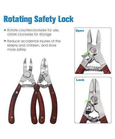 FERYES Professional Wooden Handle Toenail Clipper - Sharp Wide Jaw for Ingrown Thick Nails - Buy Online on GoSupps.com