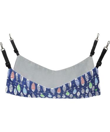 Petmolico Cat Hanging Hammock Bed - Adjustable Strap, Reversible Double-Sided Design - Large Blue Fish Pattern - Ideal for Cats, Kittens, Small Dogs & Other Small Pets - Buy Online on GoSupps.com