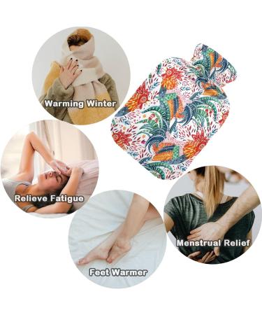 Naanle Ethnic Hot Water Bottle with Cover - 1L | Transparent Heat Therapy for Back Pain Relief Hand & Feet Comfort Neck Warmer - Buy Online on GoSupps.com
