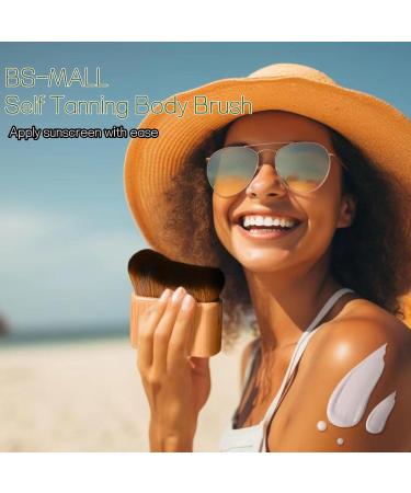 BS-MALL Self Tanning Body Brush Set | Eco-Friendly Bamboo Handles Ultra-Soft Bristles | Perfect for Face & Body Application | Travel-Friendly Makeup Brushes - Buy Online on GoSupps.com