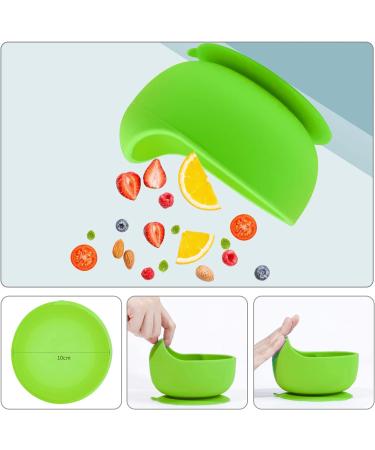 Hoseay Baby Feeding Bowls and Spoons Set | BPA-Free Silicone Toddler Weaning Kit with Suction Bowl | Easy Clean Children Tableware for Boys and Girls | Microwave & Dishwasher Safe - Green - Buy Online on GoSupps.com