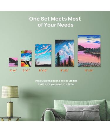 18 Pack Canvas Panels for Painting - 100% Cotton, Acid Free, Bulk Primed Canvas Boards in Various Sizes - Ideal for Acrylic, Oil, Watercolor Paints - Perfect for Artists, Kids, Students - Buy Online on GoSupps.com