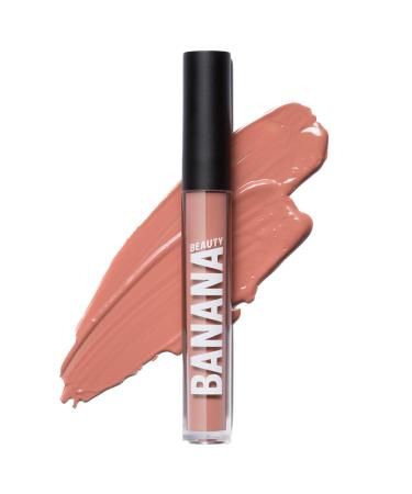 Banana Beauty Semi Matte Liquid Lipstick with 10h stop (nananaked / natural nude) - lipstick matt for full lips - protection against drying out & intensive volume nananaked / natural nude 3 ml (1 Pack)