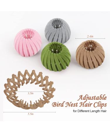 7Pcs Bird Nest Hair Clips Set - Bun Maker, Ponytail Holder, Fashion Accessories for Women - Buy Online on GoSupps.com