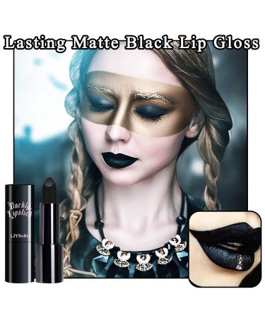 Black Matte Lipstick - Highly Pigmented Non-Stick Cup Gloss for Halloween & Cosplay | Moisturizing Waterproof Eye Black Stick for Sports - Buy Online on GoSupps.com