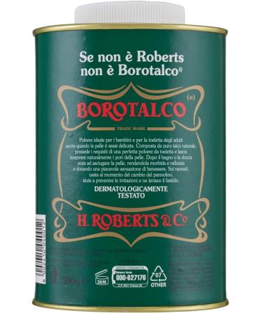ROBERTS Borotalco Poudre fra che Talc Bocal - 500 gr Naturelle Absorbe efficacement l'humidit rafra chit et adoucit la peau particuli rement adapt aux peaux sensibles + Italian Gourmet polpa 400g - Buy Online on GoSupps.com
