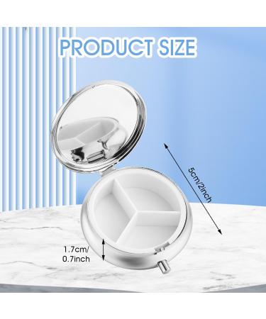 Buy WLLHYF 2PCS Metal Pill Case - 3 Compartment Portable Decorative Pill Organizer for Vitamins & Medicines - Retro Travel Pillbox for Purse & Pocket - Buy Online on GoSupps.com
