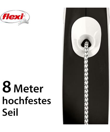 Flexi Comfort Dog Leash - 3-8m 20kg - Roller Leash for Dogs - Black - Buy Online on GoSupps.com