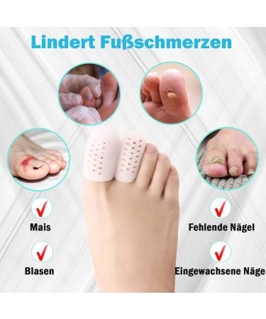 Toe Protection Silicone Caps - 16 PCS Large & Small Breathable Prevent Blisters Calluses & Corns - Unisex Toe Care - Buy Online on GoSupps.com