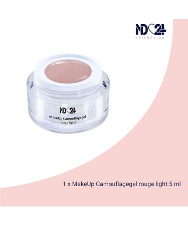 ND24 Naildesign Camouflage Gel - Vegan Cover Gel for Geln gel & Baby Boomer Nails - Made in Germany (5ml | Rouge Light) - International Shipping Available - Buy Online on GoSupps.com