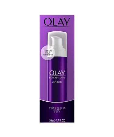 Olay 2-in-1 Anti-Wrinkle Day Cream Plus Serum 1.7oz - Age Defying Wrinkle Cream - Buy Online on GoSupps.com