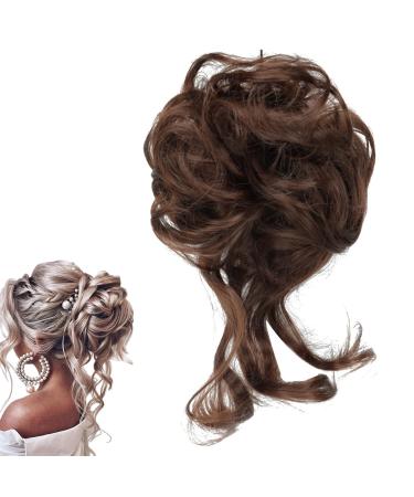 prinfantasy Hair Messy Buns Hair Bun Hair Piece Hair Extension Curly Hair Scrunchies Tousled Updo Hairpieces for Women Girls GBFQ016 GBFQ016 One Size