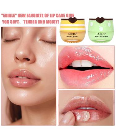 6 PCS Bee Lip Balm Honey Pot,Valentines Day Gifts,Birthday Gifts for Women Girls,Honey Lip Balm Lip Mask,Propolis Moisturizing Lip Sleeping Mask,Hydrating Prevention Dry and Cracked Lip Honey & Strawberry & Watermelon & App  - Buy Online on GoSupps.com