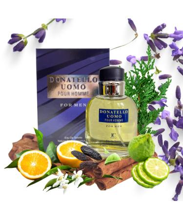 DONATELLO UOMO POUR MEN EAU DE TOILETTE 3.4 FL. OZ. Aromatic Fougere fragrance for Men. - Buy Online on GoSupps.com