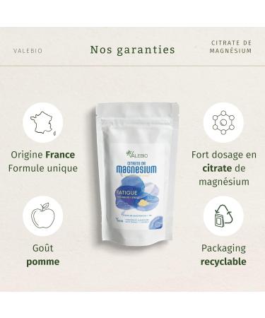 Magnesium Citrate | Fights Fatigue Anxiety Stress | Contributes to Normal Muscle Function | Helps Have a Normal Energy Metabolism | Powder 80g | Valebio - Buy Online on GoSupps.com