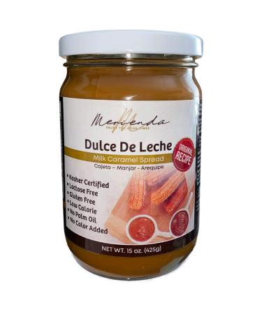 Merienda Dulce de Leche Argentino Milk Caramel Spread - Original Argentinean Recipe - Creamy and Smooth Caramel Sauce - Gluten-Free, No Palm Oil, No Artificial Colors (15 Oz, Original)
