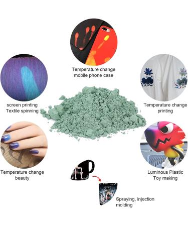Pongnas Thermochromic Powder Pigment - 10g Heat Sensitive Color Changing Powder for Nail & Fabric Art | Grass Green to Warm Red - Buy Online on GoSupps.com
