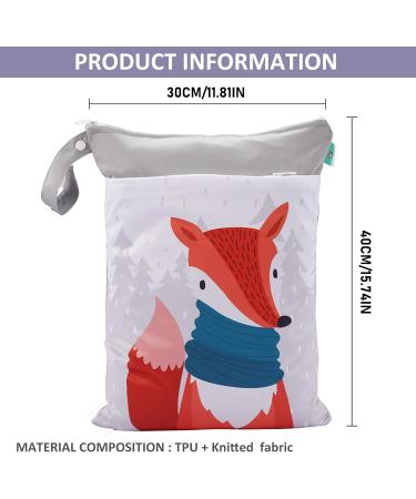 Seaur Naspasche Kita Large Waterproof Dry Wet Bag - Reusable Diaper Organizer for Travel Sports & Pool - 30x40cm - Buy Online on GoSupps.com