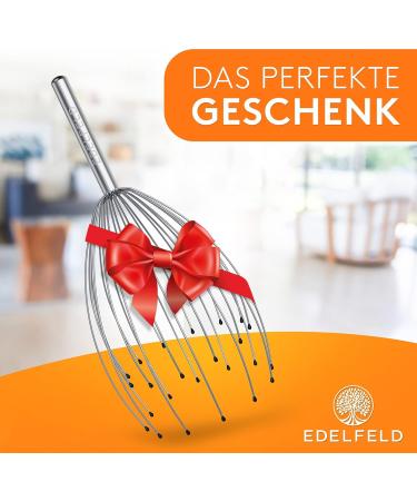 Edelfeld Head Massage Spider with 24 Fingers - Elevate Your Relaxation with Gift Packaging & Loop | Elegant & Effective Head Massager - Buy Online on GoSupps.com
