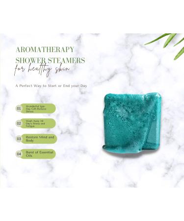 Aromatherapy Shower Steamers - Set of 9 Shower Bombs with Essential Oils for Relaxation - Eucalyptus (Box) - Buy Online on GoSupps.com