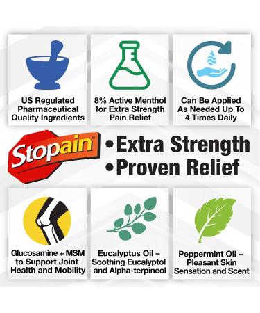 Stopain Extra Strength Pain Relieving Gel | Fast Relief From Arthritis | For Muscle Aches Joint & Backpain | Non-Greasy - Buy Online on GoSupps.com