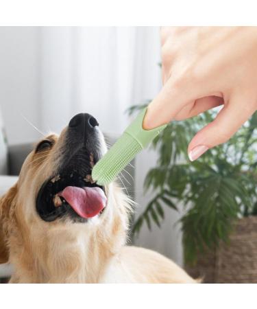 JISADER Pet Oral Care Finger Brush for Dogs and Cats - Gentle Tool Green - Buy Online on GoSupps.com