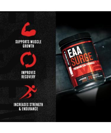 EAA Surge Premium EAA Supplement - Peach Mango, 20 Servings - Muscle Building, Strength, Pumps, Endurance, Recovery Formula with 9 Essential Amino Acids, L-Citrulline, and Taurine - Buy Online on GoSupps.com