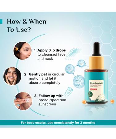 MI Korean 2% Alpha Arbutin & 3% Vitamin C Serum | Anti Aging Facial Serum | Reduce Dark Spots | Improves Skin Tone & Texture | 1.01 Fl Oz (30ml) - Buy Online on GoSupps.com