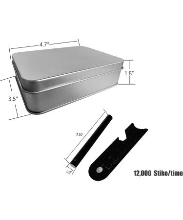 eGreen Emergency Fire Starter Ferro Rod Striker Magnesium 6 Bags + Free Wax Rope & Tin Box - Buy Online on GoSupps.com