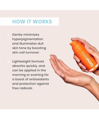 Timeless Skin Care 10% Vitamin C + E Ferulic Acid Serum - 1 oz | Brighten, Restore & Correct Skin | Lightweight Non-Greasy Formula | All Skin Types - Buy Online on GoSupps.com