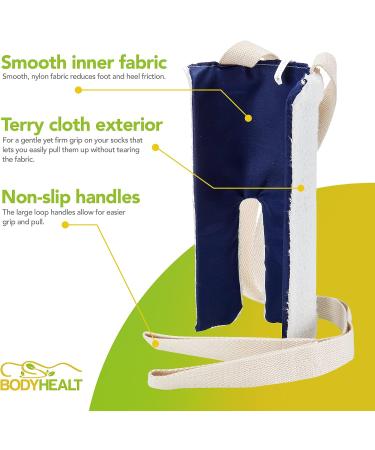 BodyHealt Flexible Sock Aid Tool - Dressing Aid for Elderly, Disabled, Diabetic - Pants & Socks Helper with Long Handles - Pulling Assist Device for Compression Stockings - Buy Online on GoSupps.com