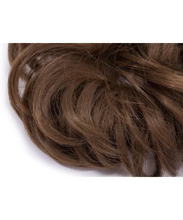 Light Brown Wavy Curly Scrunchie Bun Updo Hairpiece for Chic Ponytail Extensions - Buy Online on GoSupps.com