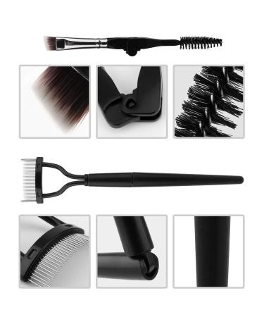 Buy Akwox 4-Piece Foldable Eyelash Comb Set | Stainless Steel Eyebrow & Eyelash Comb | Makeup Brush & Mascara Applicator | International Shipping - Buy Online on GoSupps.com