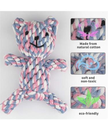 MEKEET Puppy Boredom Rope Toy - Natural Teeth Cleaning Chew Rope for Small Dogs - Bear Design - Buy Online on GoSupps.com