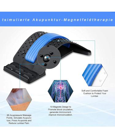 Back Extensor & Massage Support | Adjustable Back Stretcher with Magnetic Pearls for Lumbar Pain Relief & Posture Correction - International Shipping Available - Buy Online on GoSupps.com