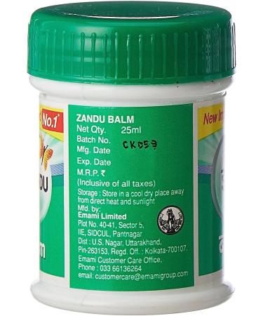  Zandu Zandu Baume - 25 ml - Lot de 2 - Buy Online on GoSupps.com