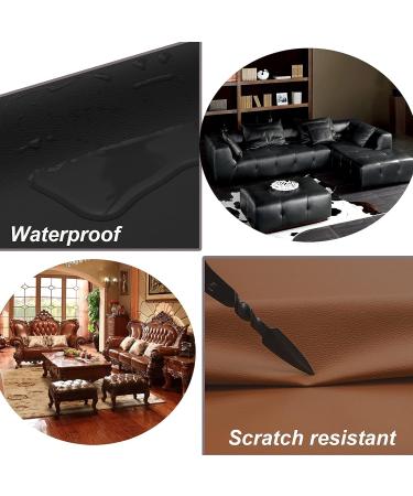 Leather Repair Patch Tape Kit for Couches - 2 Pack 4x60 Inch Adhesive for Leather Vinyl Furniture, Car Seats, Handbags, Jackets - Black - Buy Online on GoSupps.com