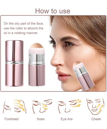 Face Roller Oil Absorbing Volcanic Roller Oil Absorbing Roller Oil Control Skin Roller Oil Absorbing Volcanic Face Roller Volcanic Stone for Refreshed and Rejuvenated Skin Pink - Buy Online on GoSupps.com