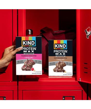 KIND Protein MAX Dark Chocolate Crisp 20g Protein 1g Sugar Low Sugar High Protein Snack Bars 4 Count 1 Count (Pack of 4) - Buy Online on GoSupps.com