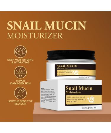Korean Skincare Snail Cream - Hydrating Face Moisturiser for Women - Repair & Soothe Dry Skin with Snail Mucin Serum - Deep Moisture and Anti-Aging Effects - All in One Face Cream 3.53 oz/100g - Buy Online on GoSupps.com